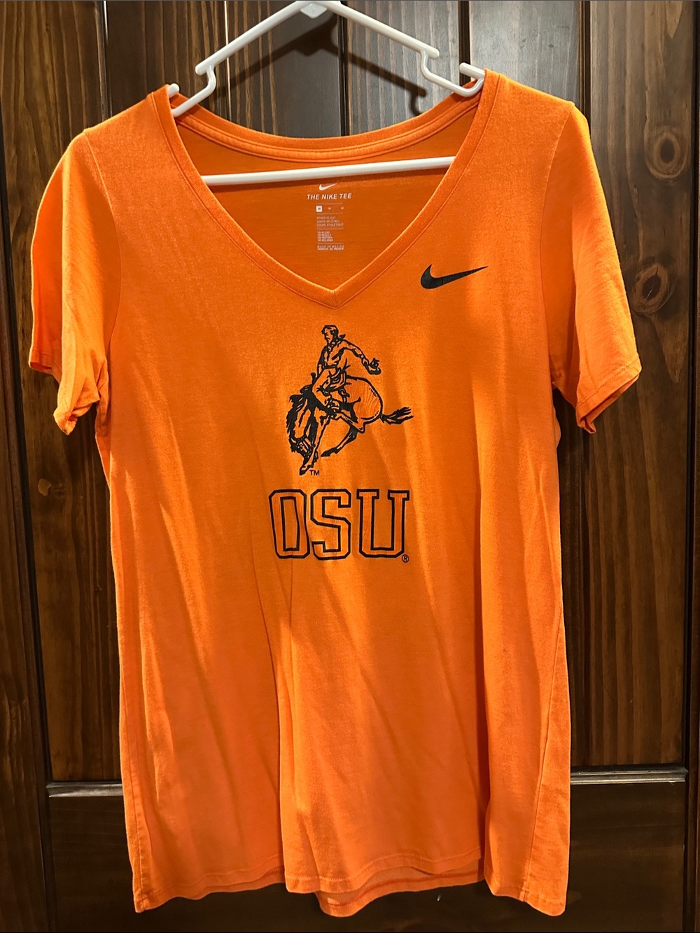 Nike Orange OSU V-Neck Short Sleeve Tee